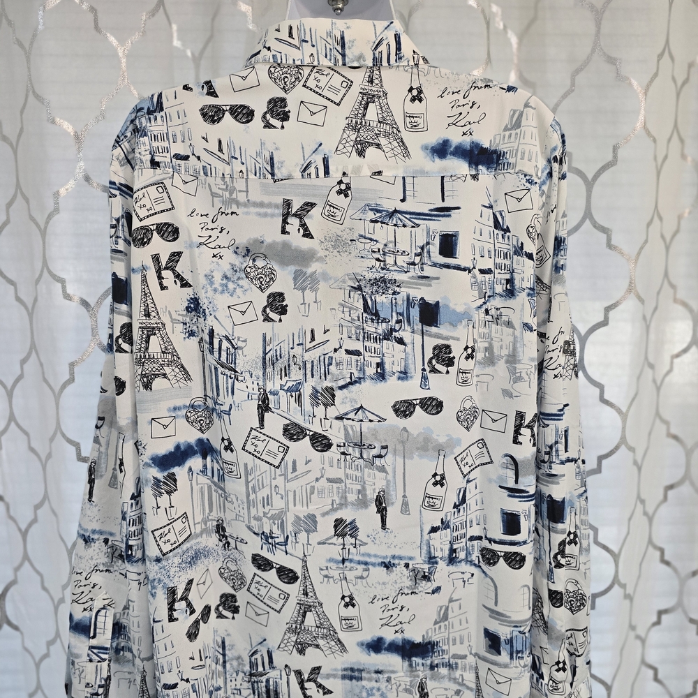 Stylish Graphic Print Shirt Jacket - Picture 2 of 10
